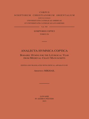 cover image of Analecta Hymnica Coptica